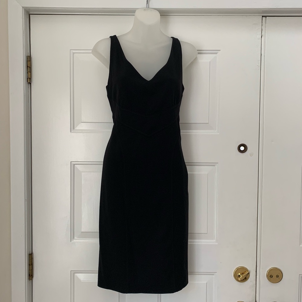 NWT Versace Classic V-neck Black Dress
